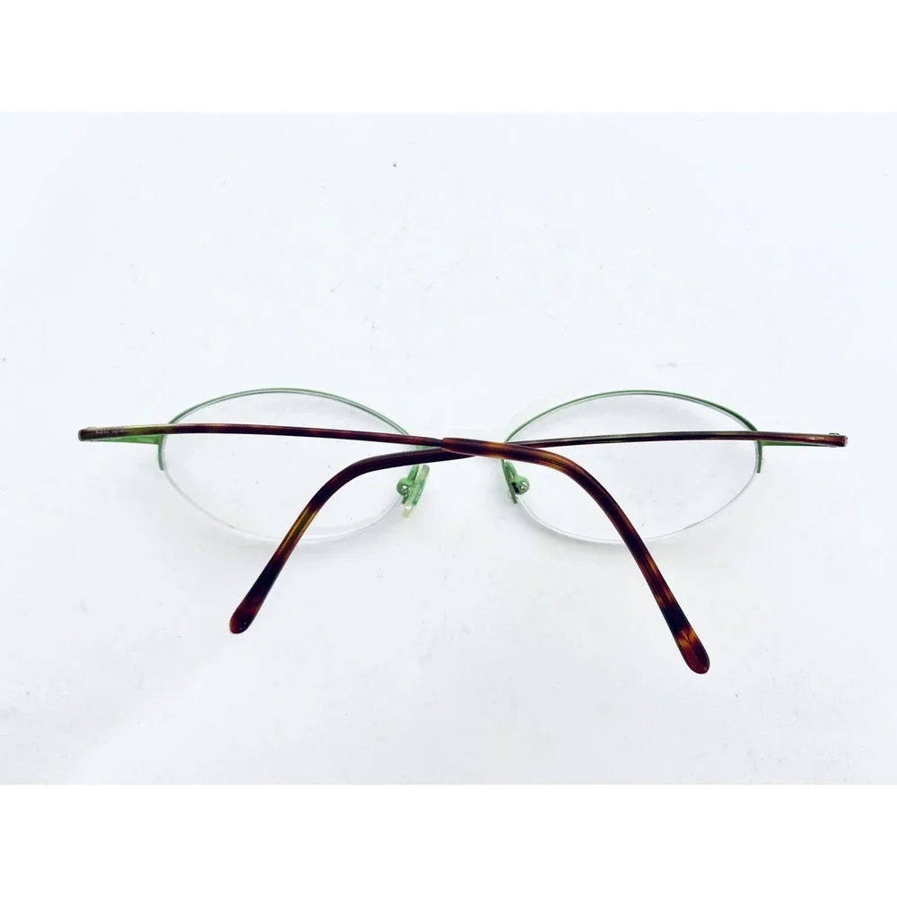 Kate Spade Half Rim Tortoise Green Metal Oval Glasses Italy Leah 51 18 130